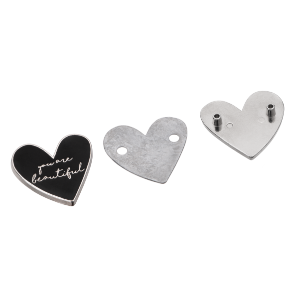 Aplique Corazón Pintado Negro
